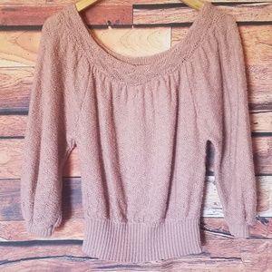 Dusty Rose Light Knit Top